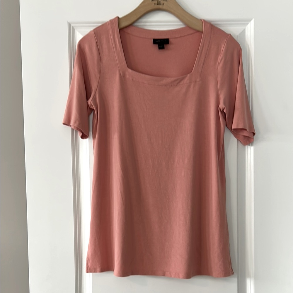 J Jill Wearever Collection Coral Stone Square Neck Stretchy Rayon Top XS